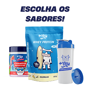 Combo Whey Isolado Refil 900g + Creatina (ESCOLHA OS SABORES) + Coqueteleira