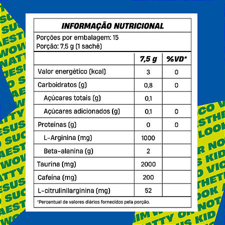 LANÇAMENTOS Exquenta Stay Natty - Pré-Treino em Sachê - Green Apple (15 sachês com 7,5g cada) - 112,5g