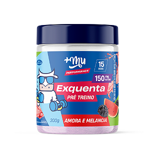 Exquenta +Mu Performance - Pré-Treino em Sachê - Amora e Melancia (15 sachês com 20g cada) - 300g