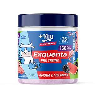 Exquenta +Mu Performance - Pré-Treino em Sachê - Amora e Melancia (15 sachês com 20g cada) - 300g