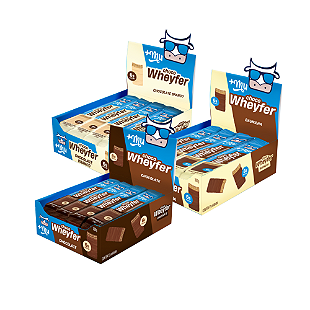 [Lançamento] Combo Chocowheyfer +Mu (4 Caixas Sabores chocolate com coco e chocolate com avelã - 48 uni.) - 1200g