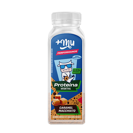 Proteína Vegetal +Mu Performance - Caramel Macchiato - Garrafinha 33g