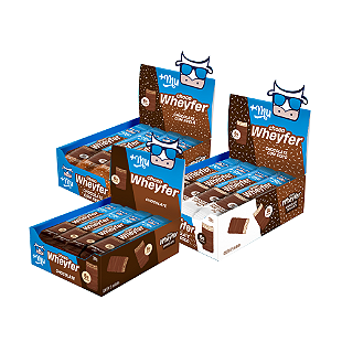 [Lançamento] Combo Chocowheyfer +Mu (4 Caixas Sabores chocolate com coco e chocolate com avelã - 48 uni.) - 1200g