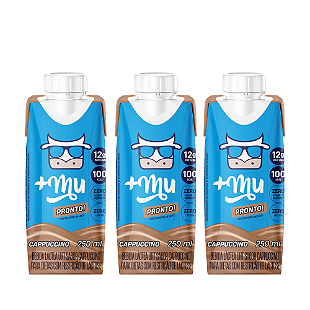 Combo Bebida +Mu - Pronto para Beber - Chocolate - 3 Garrafinhas (250ml)