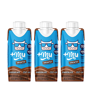 Combo Bebida +Mu - Pronto para Beber - Cappuccino - Pack 12 Garrafinhas (250ml)