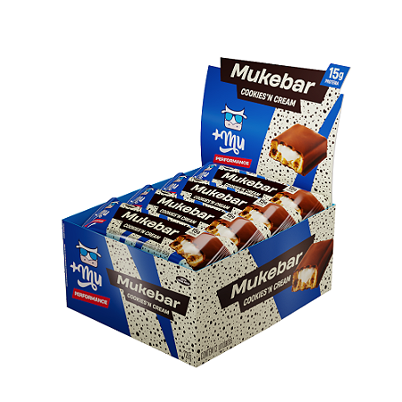 Mukebar +Mu Performance - Cookies'n Cream - Caixa 12 unidades - 720g