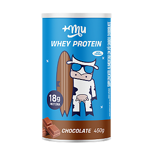 WHEY CONCENTRADO +MU - CHOCOLATE COM AVELÃ - 2 POTES 450G (PREÇO REFIL)