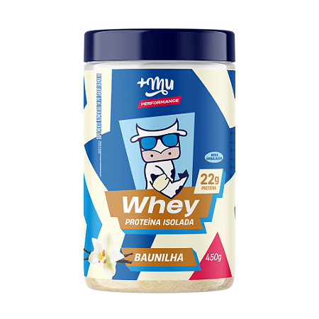 Whey Isolado +Mu Performance - Baunilha - Pote 450g