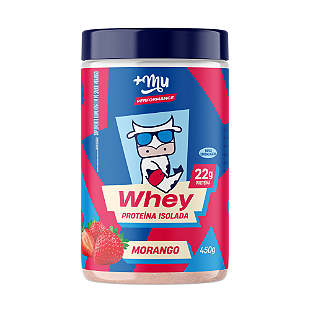 Whey Concentrado +Mu - Morango - Pote 450g