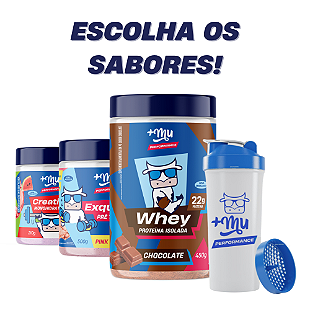 COMBO RODRIGO GÓES - Exquenta Stay Natty(ESCOLHA OS SABORES) + Creatina (ESCOLHA OS SABORES) + Coqueteleira