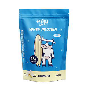 Whey Concentrado +Mu - Morango - Refil 900g