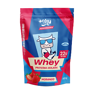 Whey Concentrado +Mu - Morango - Refil 900g