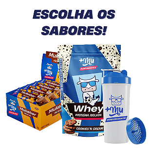 Combo Whey Isolado Refil 900g + Creatina (ESCOLHA OS SABORES) + Coqueteleira